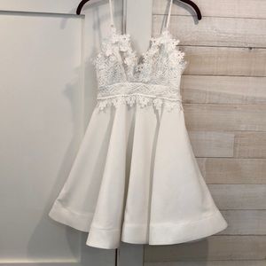 White Lace Swing Dress
